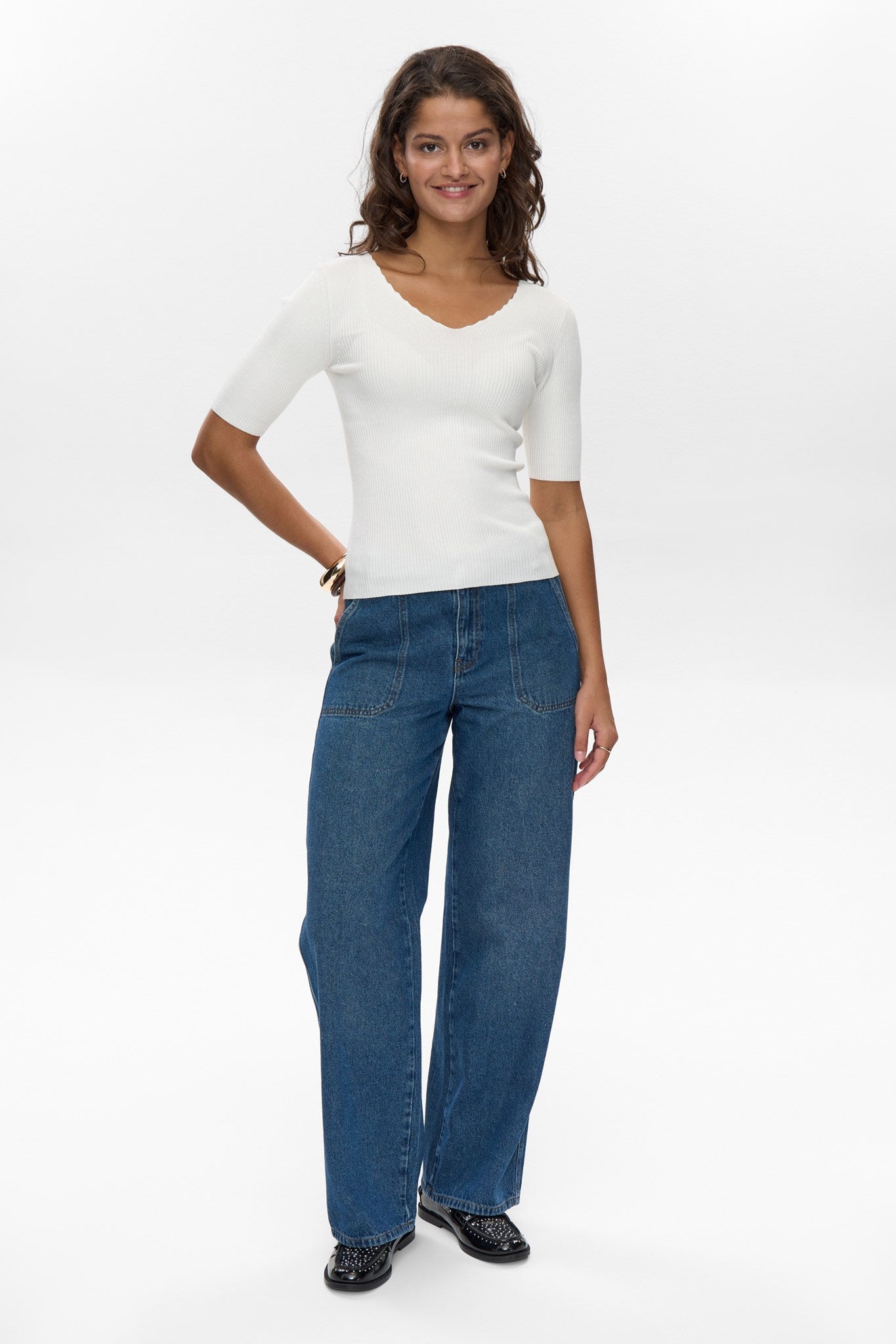 NUAYELET SS PULLOVER CROPPED - Cloud Dancer