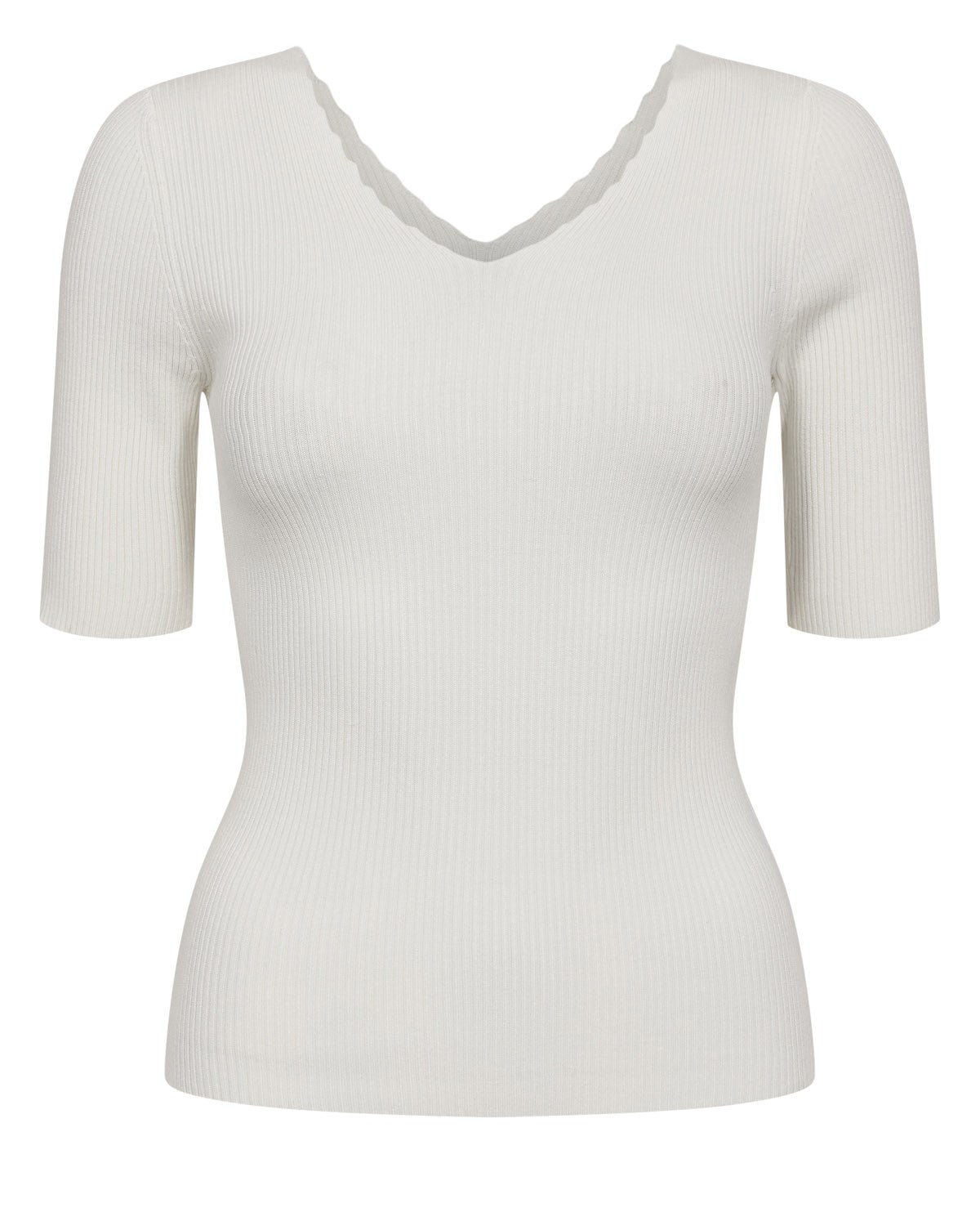 NUAYELET SS PULLOVER CROPPED - Cloud Dancer