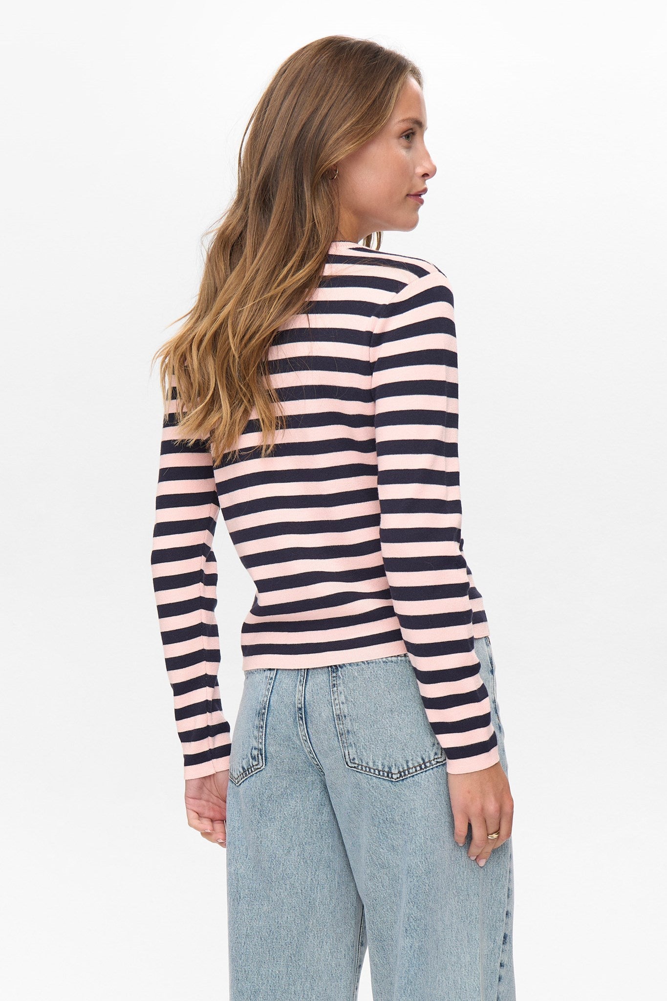 NUSTRIPY PULLOVER - Roseate Spoonbill