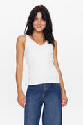 NUCERYS KNIT TOP - Cloud Dancer
