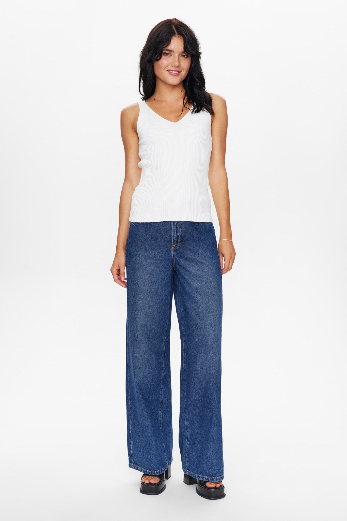 NUCERYS KNIT TOP - Cloud Dancer