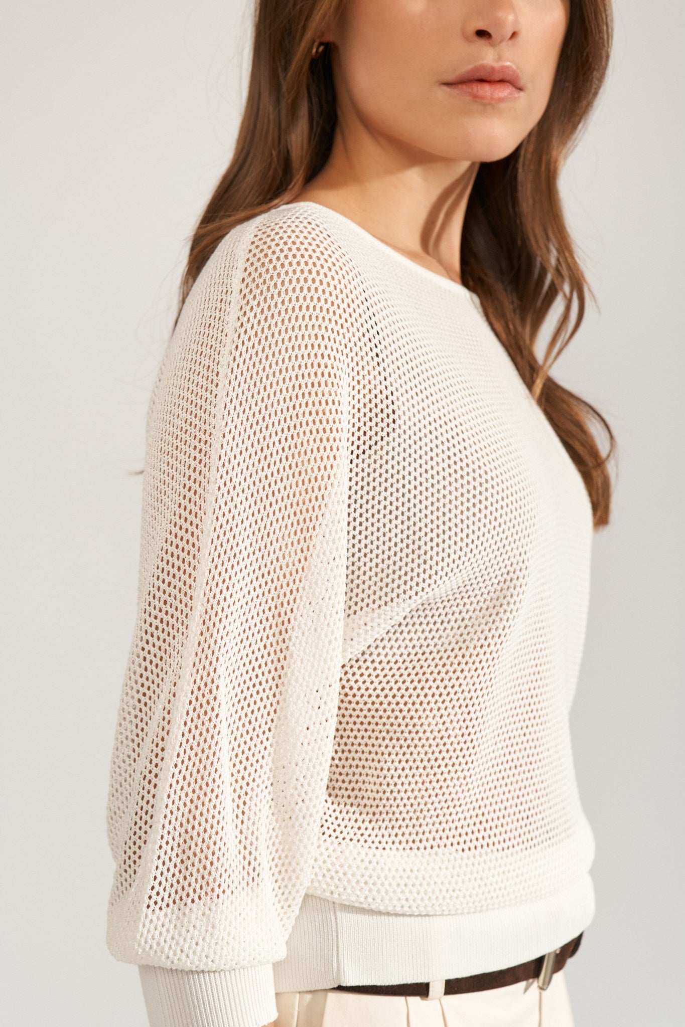 NUMONIS DAYA PULLOVER - Cloud Dancer