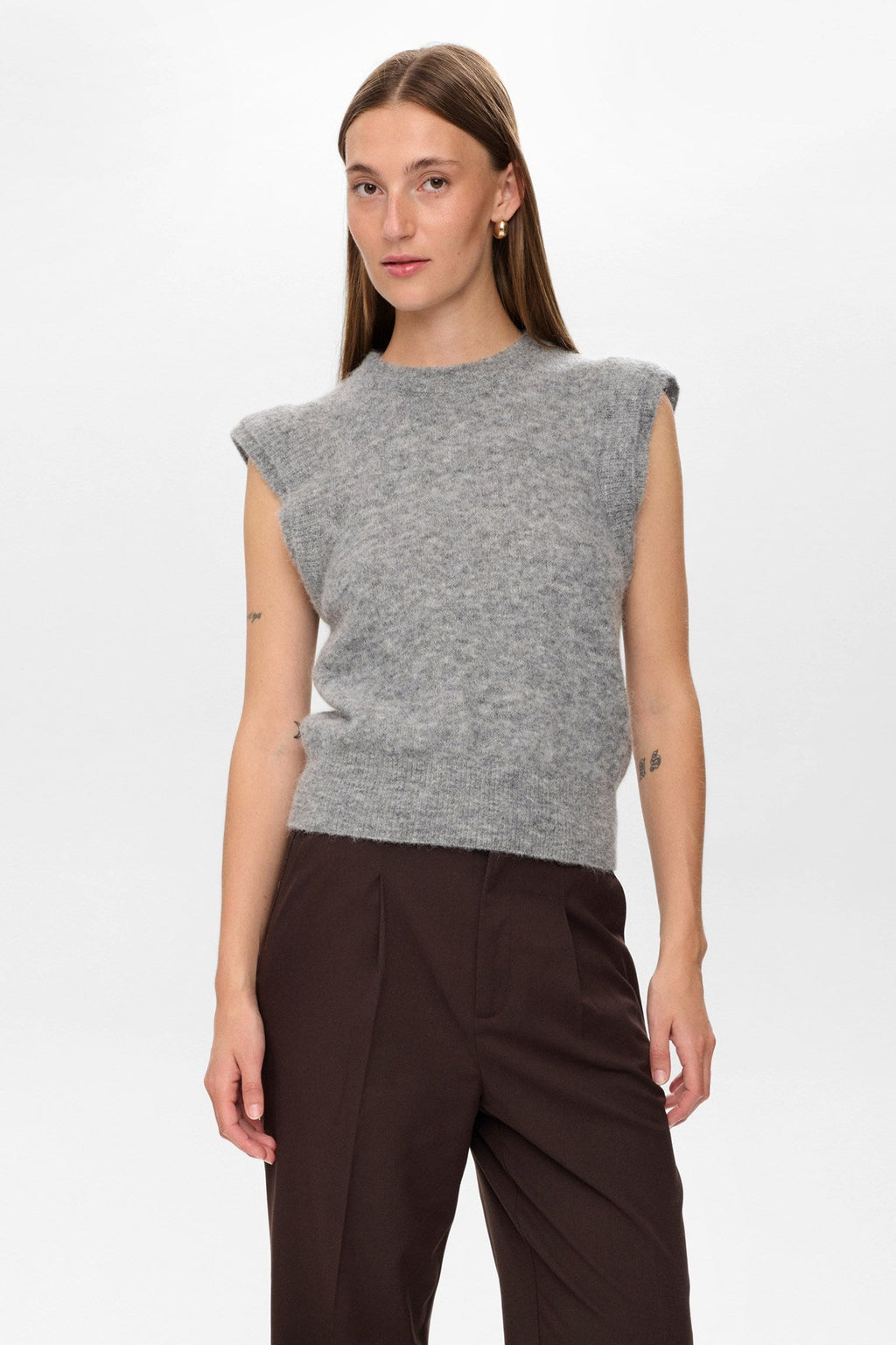 NUCIARA RIETTE VEST - Medium Grey mel