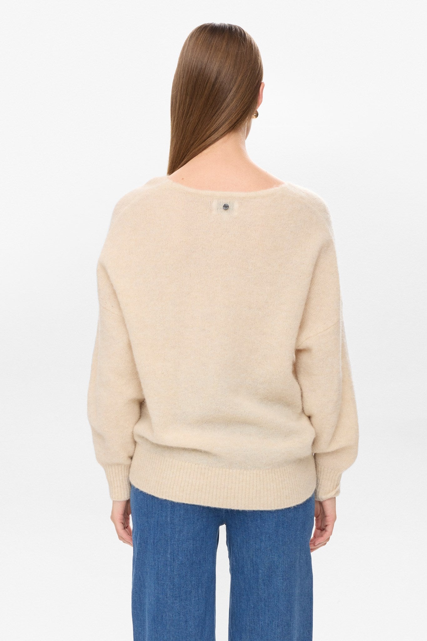 NURIETTE V-NECK PULLOVER  - Gray Morn