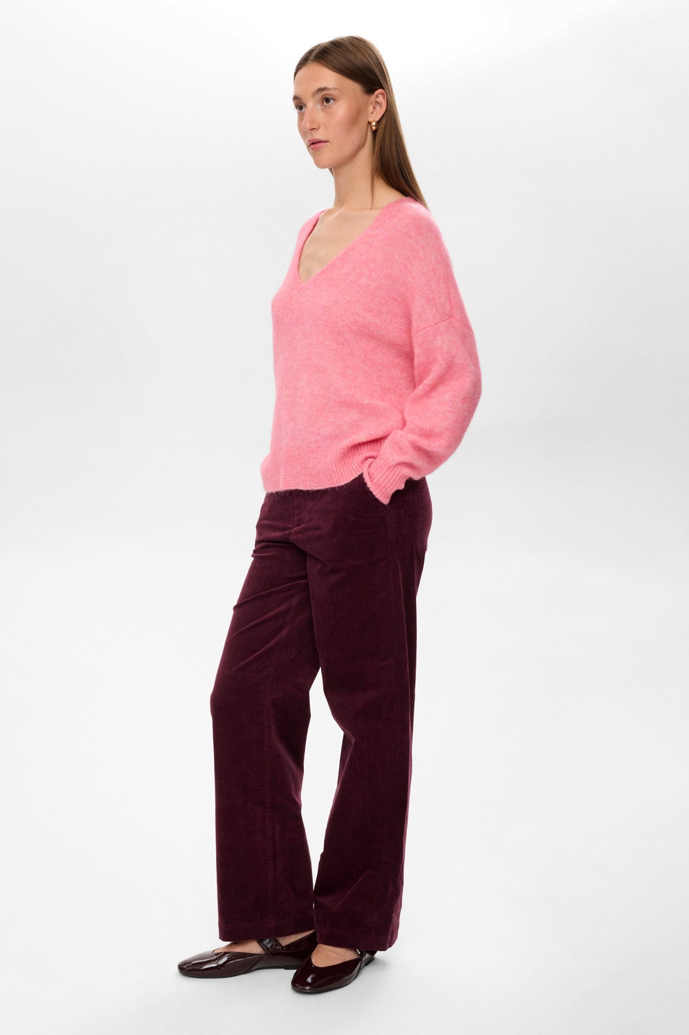 NURIETTE V-NECK PULLOVER  - Pink Lemonade