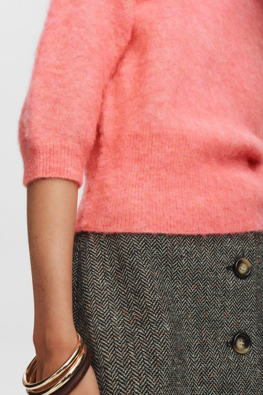 NUSURI BRUSHED SS PULLOVER - Pink Lemonade