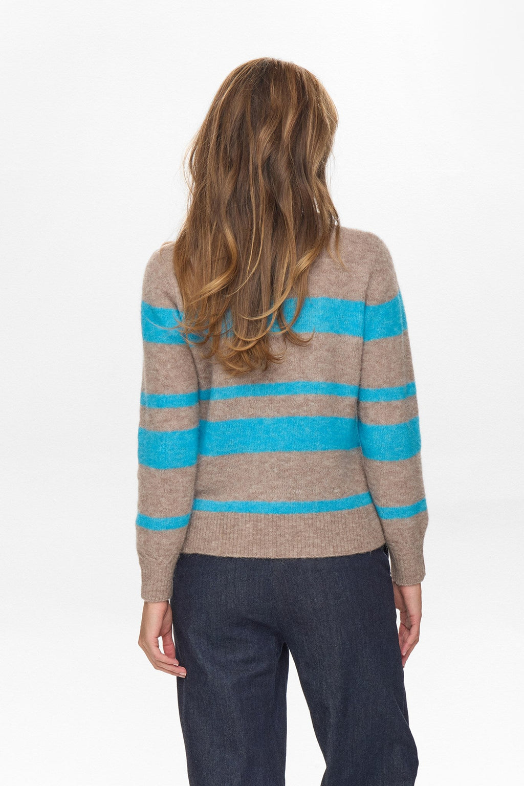 NURIETTE WIDE STRIPE PULLOVER - Aquarius